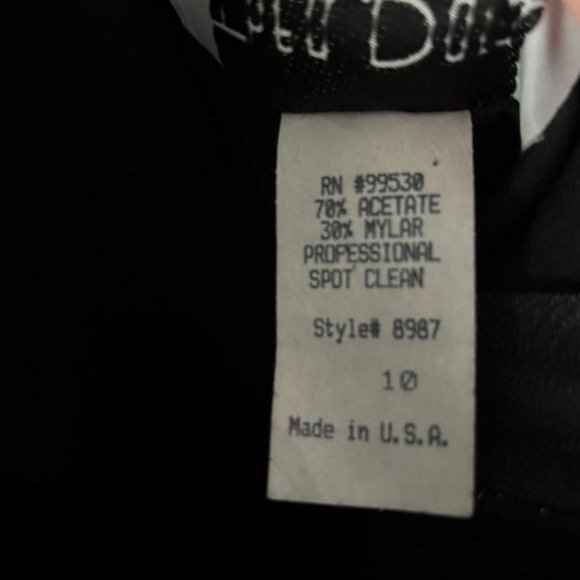 Thea Dora Halter Evening Gown, Black Shimmer Rhinestone Pleated Whimsigoth Sz 10 - Picture 9 of 15